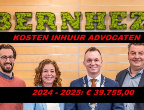 Kosten inhuur extern advocatenkantoor door gemeente Bernheze 2024-2025: € 39.755,00